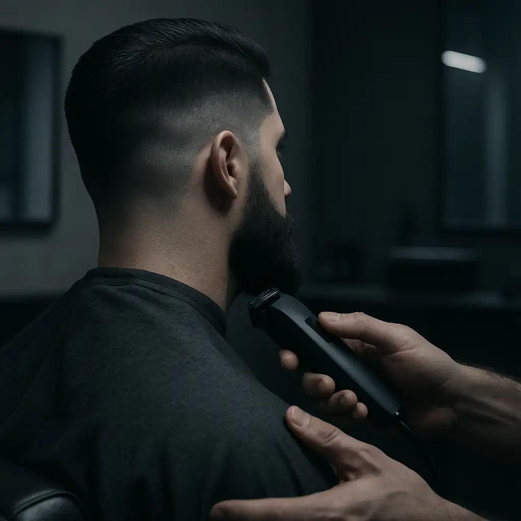 Beard trim detail
